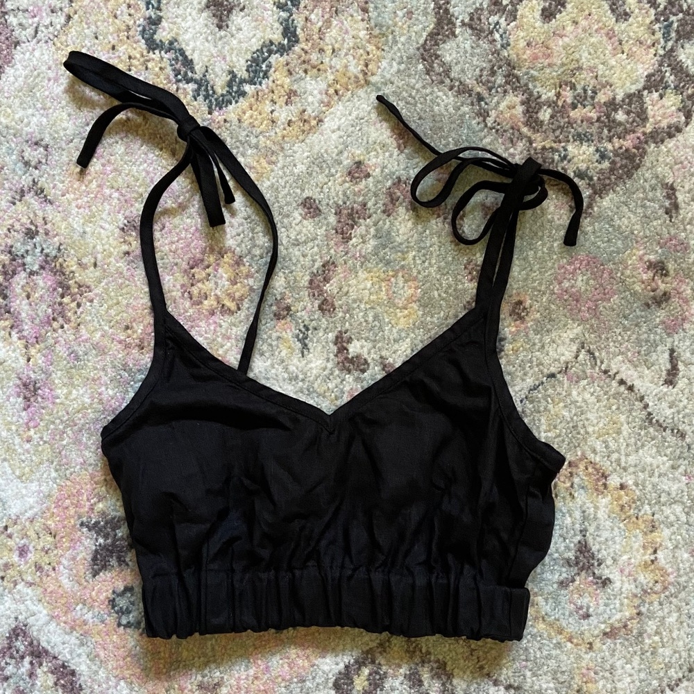 notPERFECTLINEN SCALA linen bustier top NWT